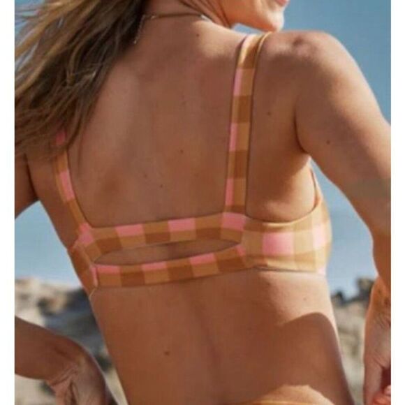 New. L*SPACE gingham bikini top. Small. - Picture 3 of 8